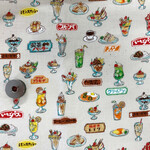 【100×50】レトロ純喫茶 ドリンク＆デザート柄