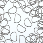 Dカン　15mm　シルバー　100個　15x10　レザークラフト　金具　アクセサリー　キーホルダー　ハンドメイド　手芸　パーツ AP2732