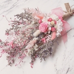 【misa様セミオーダー】ダリア×紫陽花　WHITE×PINK　ふわふわ　スワッグ　ブーケ