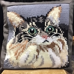 lilymaychan様専用⭐︎手編みクッションカバー★  [インテリア 雑貨 編み物 毛糸 アート 手編み ペット 動物]