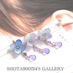 ❣️Thanks100❣️［再販4］雨に濡れた紫陽花　マスククリップ💧