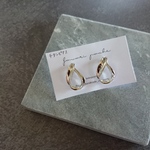 ツイスト雫ピアス  チタンピアス シルバー
