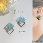 天然石❇︎ブルーアパタイトと小さなパール　のピアス・イヤリング