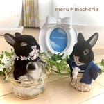 【※kouta-m様　オーダー品】幸太くん　お着物うさぎ、ベビーうさぎうさぎ（おねんね）