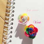 rose  pierce rainbow♡vivid or pastel ローズ ピアス ビビット パステル