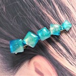 満天の星☆夜空のヘアクリップ