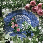 レース編みのドイリー・ミニ薔薇とスズラン　　　直径　29 cm