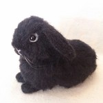 〈mihi-1007さまご予約品〉  黒のロップうさぎさん
