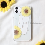 【復刻版！数量限定 case】ひまわりパール　iPhoneケース　i韓国　iPhone12ケースなど対応