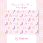 【Princess Bed Room】A4サイズ デザインペーパー