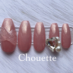 Chouetteネイルチップ販売店【オーダーメイド】ビジューネイル、ハートネイル、クリアリボン