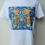 手描きＴシャツ「フクロウ」（Ｌサイズのみ）