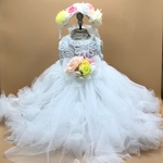 犬服オーダー★ロング丈ウエディングドレス★