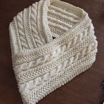 訳あり・アラン模様のスヌード・ivory♪