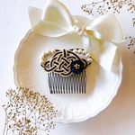 水引髪飾り国産コットンパール付