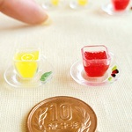 ( 受注製作 ) ♡キュートなハーブティー (ローズ or レモン) (ミニチュアフード,フェイクフード,食品サンプル)