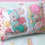 hana*ハンドメイド★ミニピロークッション★ボンネットうさちゃん