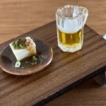 ミニチュアビールと冷奴