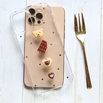 くまさんクッキーとチョコの詰め合わせ  iPhoneケース スマホケース スマホカバー Android クリア　iPhone12 iPhone11 全機種　韓国　SE2