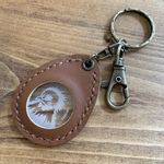 アクリル&レザーキーホルダー「烏骨鶏」