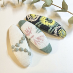 《6㎝オーバル型》ミナペルホネンஐ 刺繍のパッチンピン 3点セット 