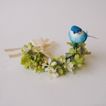 ちょこんと花冠〜小鳥さんといっしょ〜（うさぎさん・他ペット用）・Flower Crown