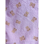ギンガムチェックピンク♡　くまちゃん生地🧸　