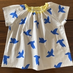 青いバードの半袖スモック☆