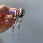 gray pearl  2way pierce