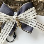 再販⭐️大人かわいい❤️ト音記号⭐️たらりんグレー♡重ねボリューム♡発表会♡大きめリボン♡リボン♡へアゴム１点