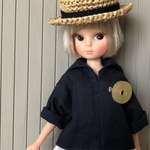 復刻版初代リカちゃん＊セーラーカラーブラウス・ネイビー