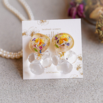 bubble×bubbleのお花のピアス、イヤリング