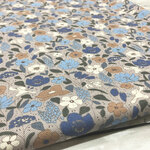 110×50 くすみカラーの小花柄 グレー 生地 綿ツイル コットン100％ 50cm単位販売 北欧風 商用利用可 小花柄 花柄 おしゃれ