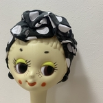 ワイヤー入りボリュームヘアターバン　ドットグラデーション