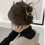 ゴールド　ヘアクリップ　バンスクリップ　バレッタ　韓国ファッション　オフィス　
