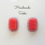 ビーズ刺繍のピアス(32) 