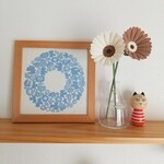 ❪オーダー品❫ クレイフラワー ガーベラ「ブラウン✕クリーム」2本