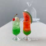 ミニチュア　夏限定　メロンソーダ&スイカソーダ