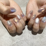 magnet × amber topaz *ﾏｸﾞﾈｯﾄﾈｲﾙ,ｵｰﾛﾗﾈｲﾙ,ﾐﾗｰﾈｲﾙ,ｼﾝﾌﾟﾙ,天然石