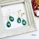 アジアングリーン💚が魅力的❥❥ピアス/イヤリング