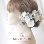 胡蝶蘭のヘッドドレス ヘアアクセサリー＊ウェディング 結婚式 成人式 前撮り 髪飾り 和装 白無垢