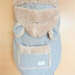 3wayベビー用もこもこ防寒ケープ ブラウンsp×ベージュ