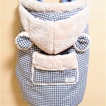 3wayベビー用もこもこ防寒ケープ ブラウンck×ベージュ