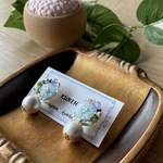花束とパールのピアス・2way