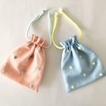 オーガンジー×ポンポン巾着