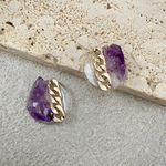 amethyst × gold chain