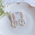 うるうるオーロラクリアチェーンピアス/イヤリング サージカルステンレス nonoacs