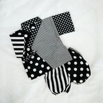 ベビー甚平 (セパレート) ☆ モノトーン ドット × ストライプ ボーダー (90)