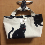 えんぴつタッチ猫ワンマイルバッグ（ホワイト）