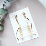 ゆれる ゴールド スティック イヤリング/ピアス